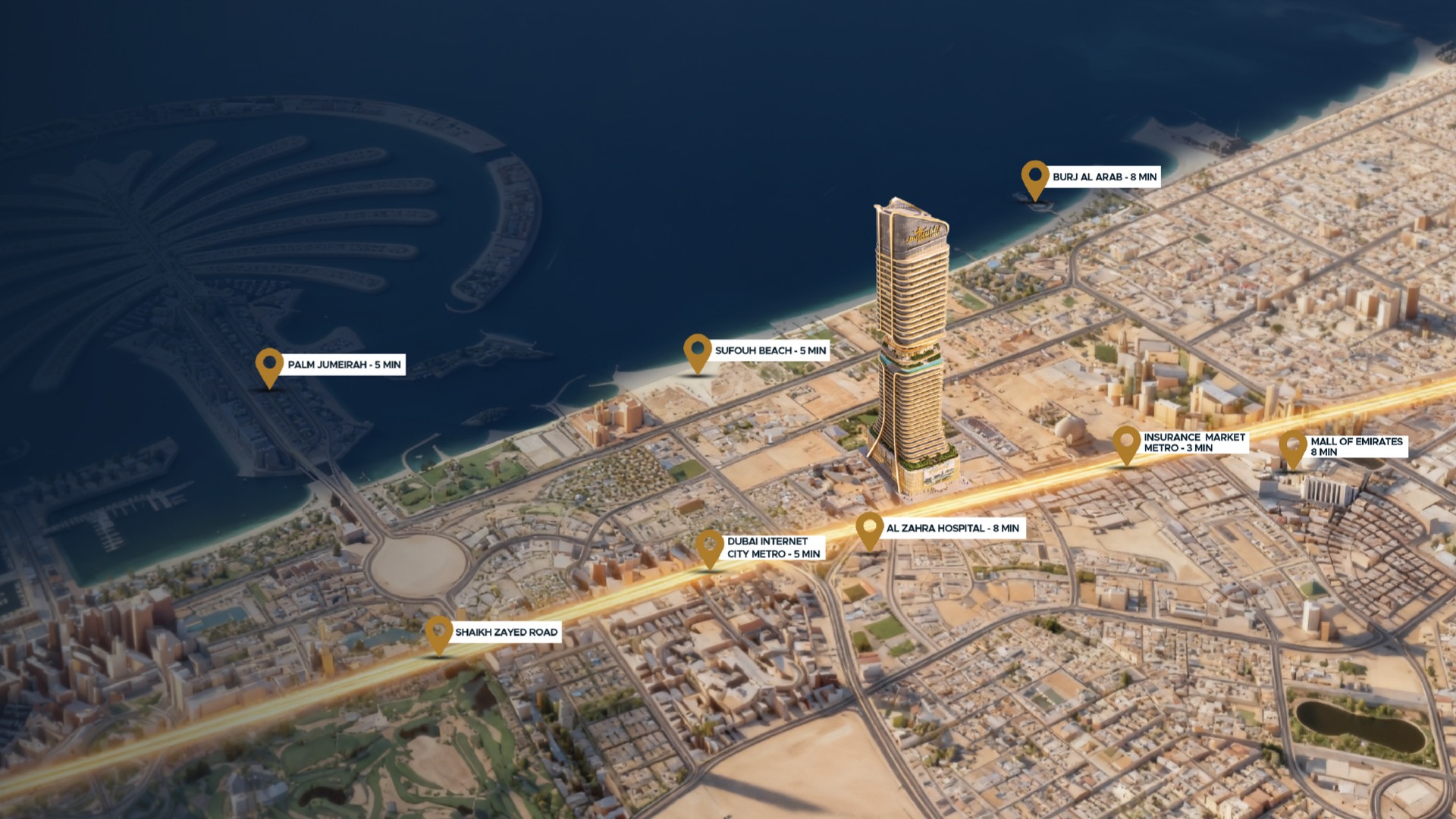 SHAHRUKHZ Location on Sheikh Zayed Road